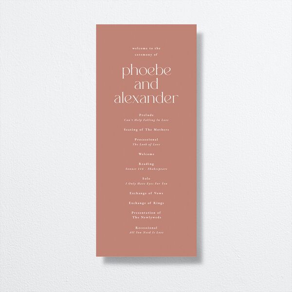 Striking Scene Wedding Programs front