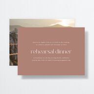 Striking Scene Rehearsal Dinner Invitations Dusty Rose Signature Standard