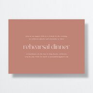 Striking Scene Rehearsal Dinner Invitations Dusty Rose Signature Standard