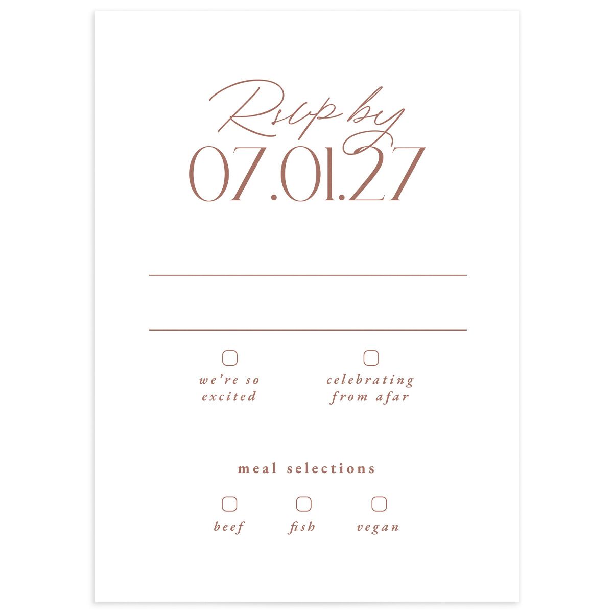 Striking Scene Wedding Response Cards
