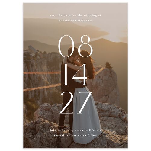Striking Scene Save the Date Cards - Pink