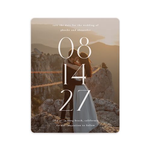 Striking Scene Save The Date Magnets - Pink
