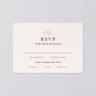 Elegant Lighthouse Foil Wedding Response Cards Gold Maroon Signature Standard
