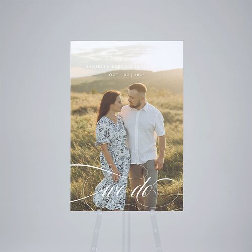 Photo Vow Standard Welcome Sign Large Walnut Standard Outdoor Corrugated L Welcome