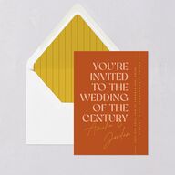 Wedding Of The Century Euro Envelope Liners Burnt Orange Luxe