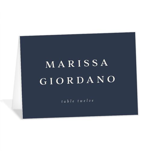 Enchanted Forest Place Cards Dark Navy Signature