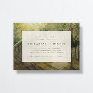 Enchanted Forest Rehearsal Dinner Invitations Dark Camo Signature