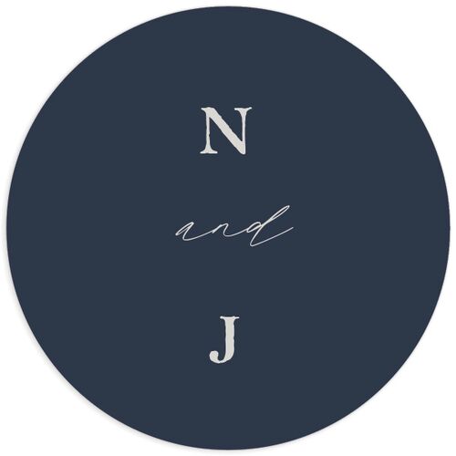 Enchanted Forest Wedding Stickers Dark Navy