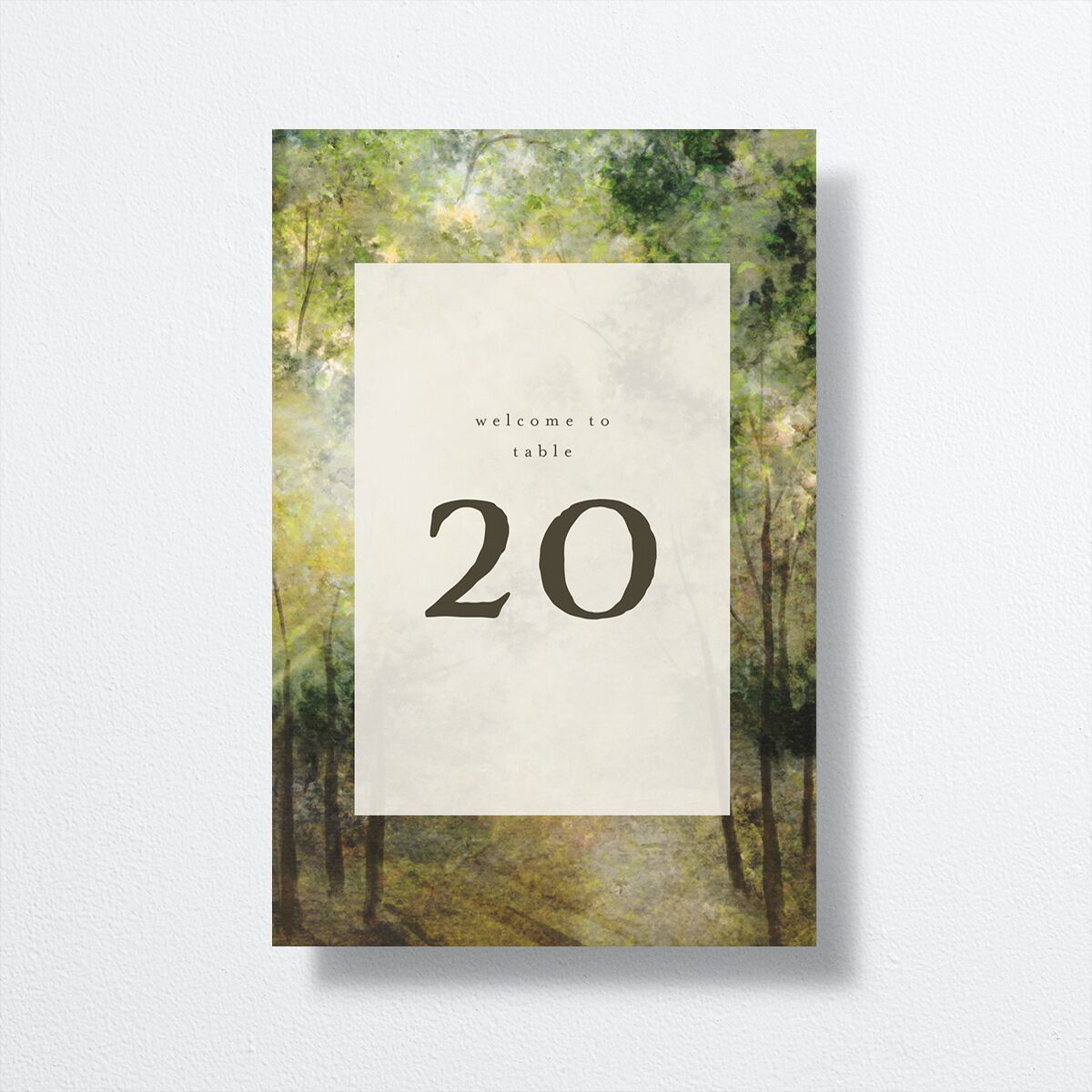 Enchanted Forest Table Numbers Dark Camo Signature
