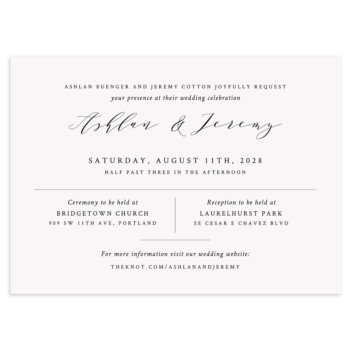 Simply Elegant Wedding Invitations