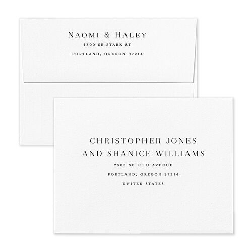 Elegant Monogram Save the Date Magnet Envelopes Kraft Pure White Recipient Address Signature Standard