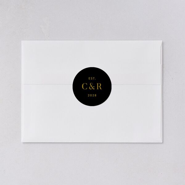 Luxe Monogram Wedding Stickers Midnight Sticker