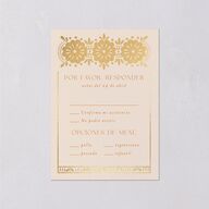 Hacienda Elegante Wedding Response Cards Gold Cinnamon Signature Standard