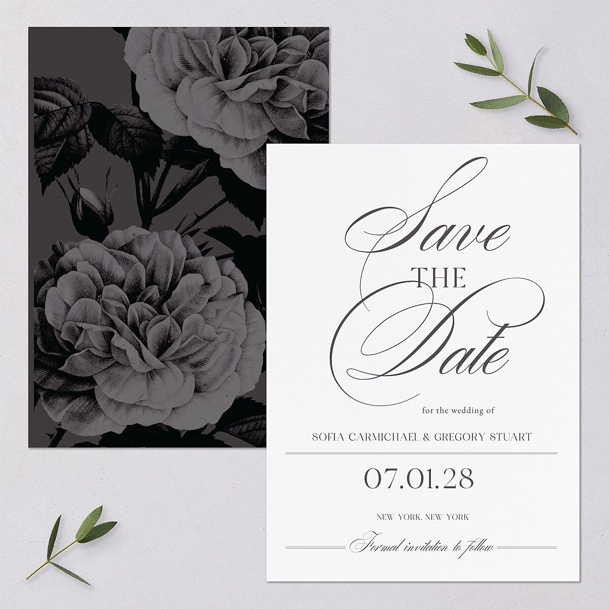 Classically Elegant Save The Date Cards — view 1