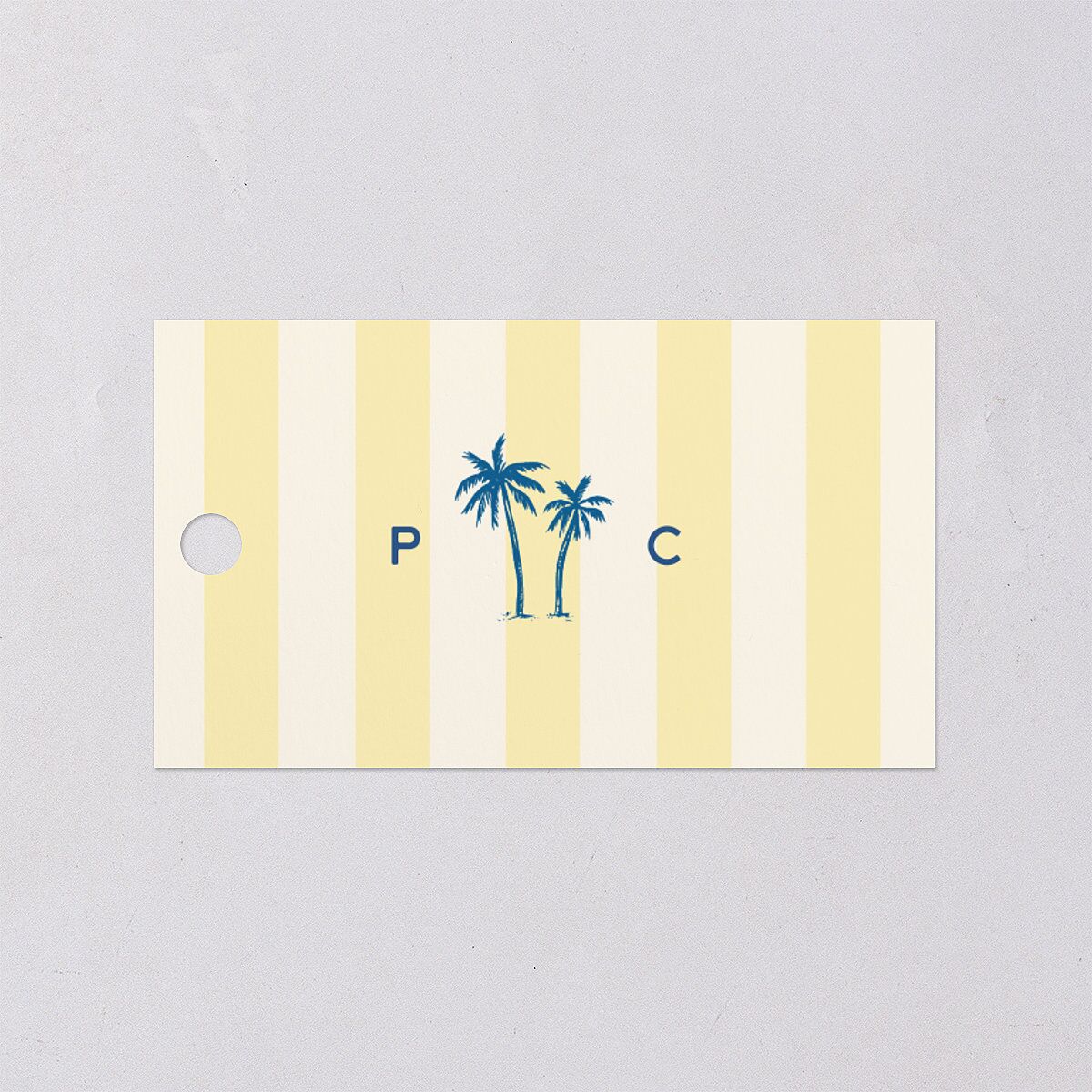 Cabana Stripes Favor Gift Tags Lemon Signature