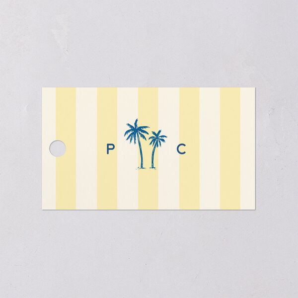 Cabana Stripes Favor Gift Tags Lemon Signature