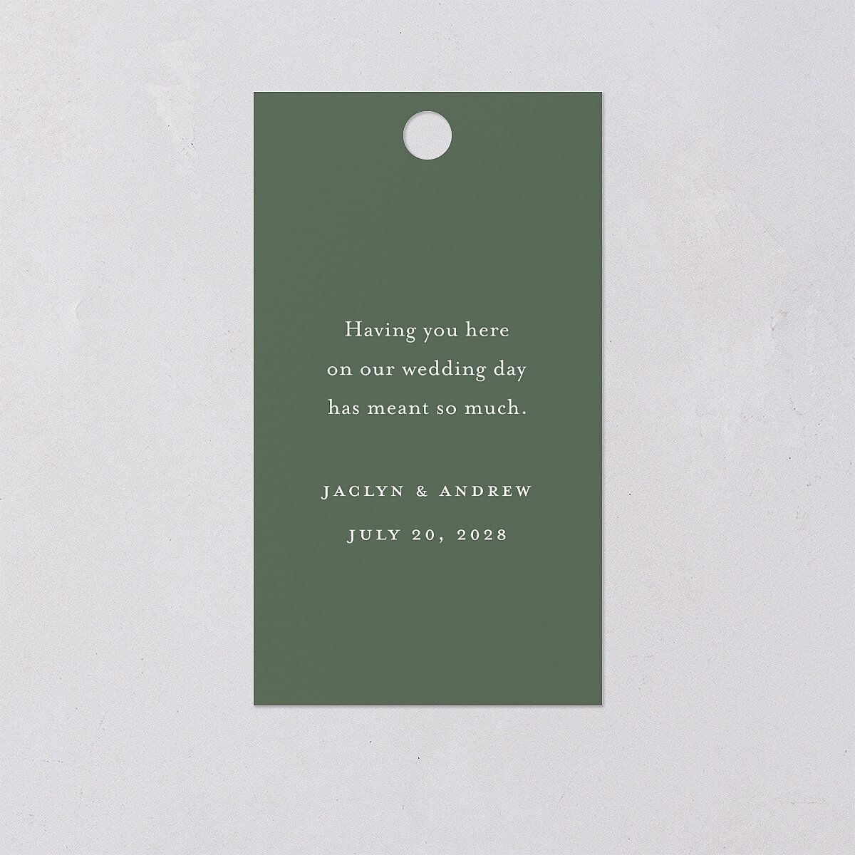 Crafted Garden Favor Gift Tags Deep Olive Signature