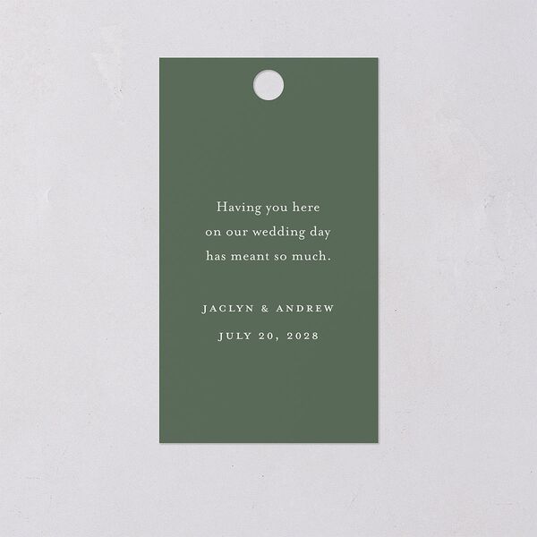 Crafted Garden Favor Gift Tags Deep Olive Signature