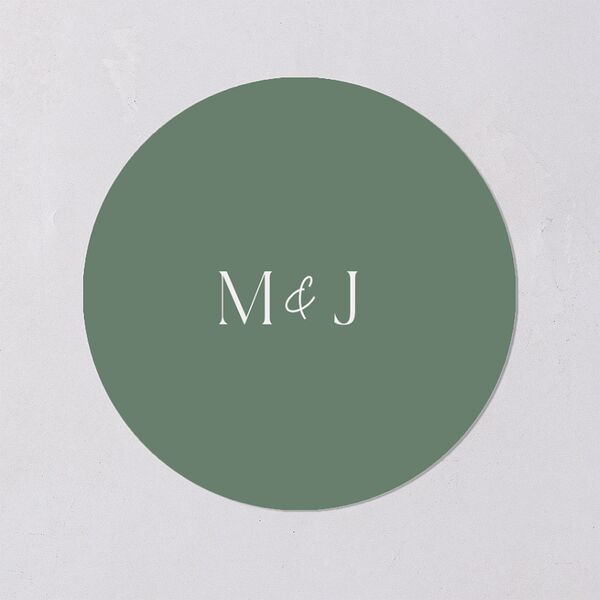 Rustic Pine Wedding Stickers Eucalyptus Circle