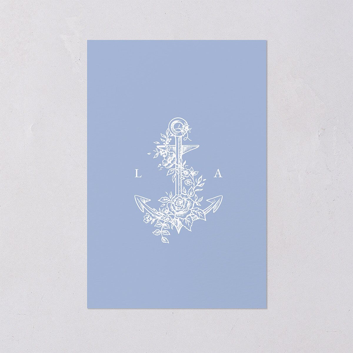 Coastal Oysters and Anchors Table Numbers Sea Blue Signature