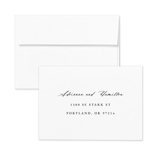 Beach Monogram Response Card Envelopes White Baby Blue Return Address Signature Standard