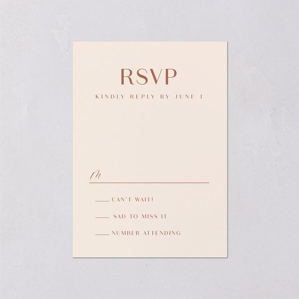 Modern Romantic Wedding Response Cards Chestnut Signature