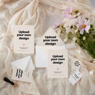 Upload Your Own Design Portrait Photo Gift Tags Pure White Signature