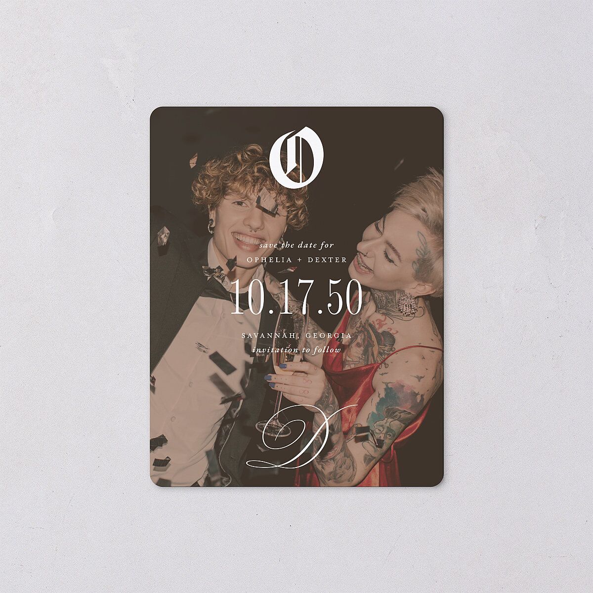 Til Death Gothic Photo Save The Date Magnets Sand Magnet Paper