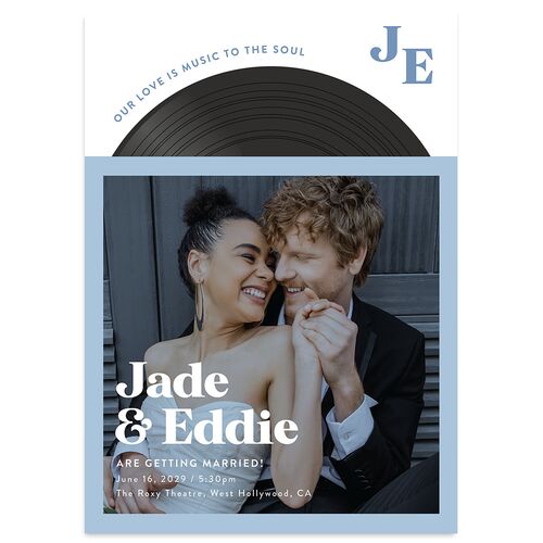 Music Lovers Wedding Invitations Cornflower Signature Blank No Standard