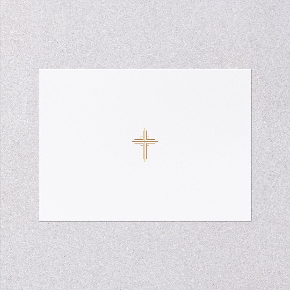 Church Cross Wedding Event Detail Cards Pure White Signature Standard