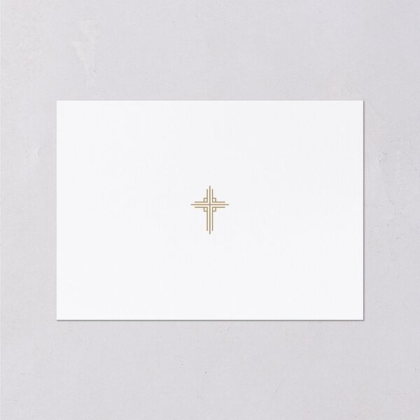 Church Cross Wedding Event Detail Cards Pure White Signature Standard