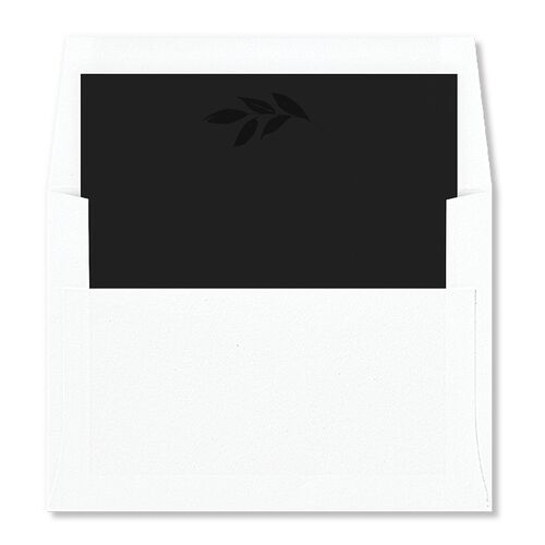 Festive Foliage Envelope Liners Charcoal Standard