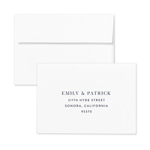 Shades of Blue Wedding Response Card Standard Envelopes White Standard Ocean Return Address Signature