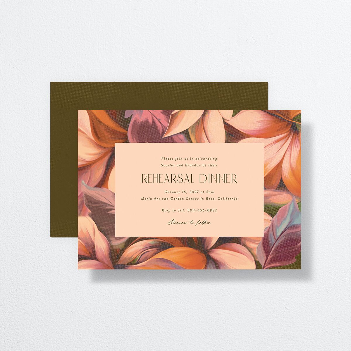 Falling In Love Rehearsal Dinner Invitations Mauve Signature