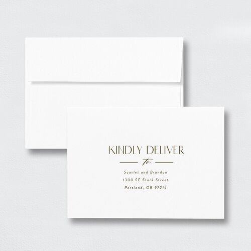 Falling In Love Response Card Envelopes White Standard Mauve Return Address