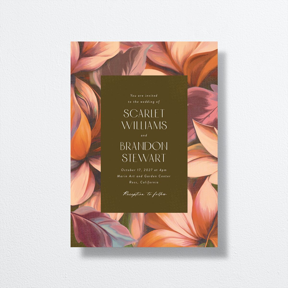 Falling In Love Wedding Invitations front