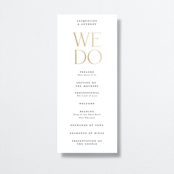 Elegant Nuptials Wedding Programs front