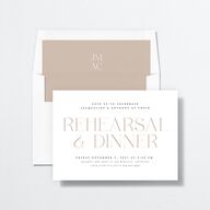 Elegant Nuptials Rehearsal Dinner Invitations Pure White Signature