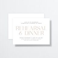 Elegant Nuptials Rehearsal Dinner Invitations Pure White Signature