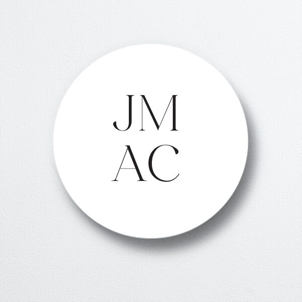 Elegant Nuptials Wedding Stickers Pure White