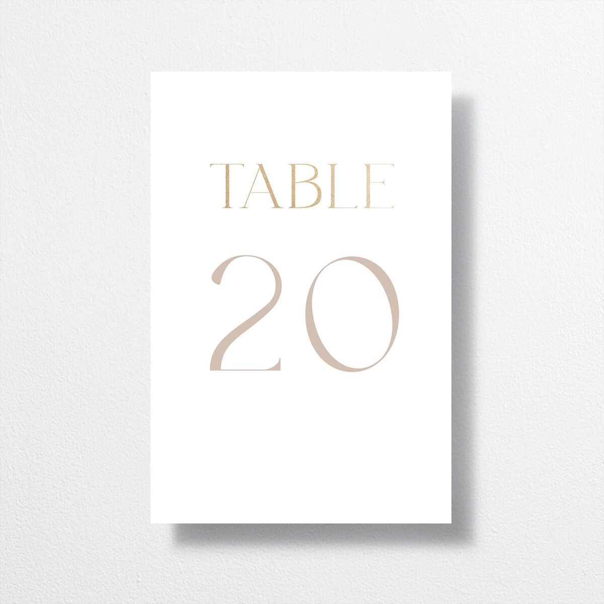 Elegant Nuptials Table Numbers Gold Pure White Signature