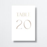 Elegant Nuptials Table Numbers Gold Pure White Signature