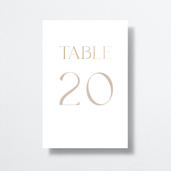 Elegant Nuptials Table Numbers Gold Pure White Signature