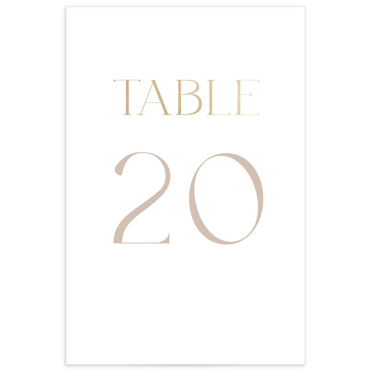 Elegant Nuptials Table Numbers