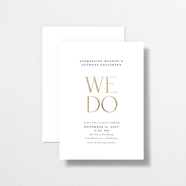 Elegant Nuptials Wedding Invitations front-and-back