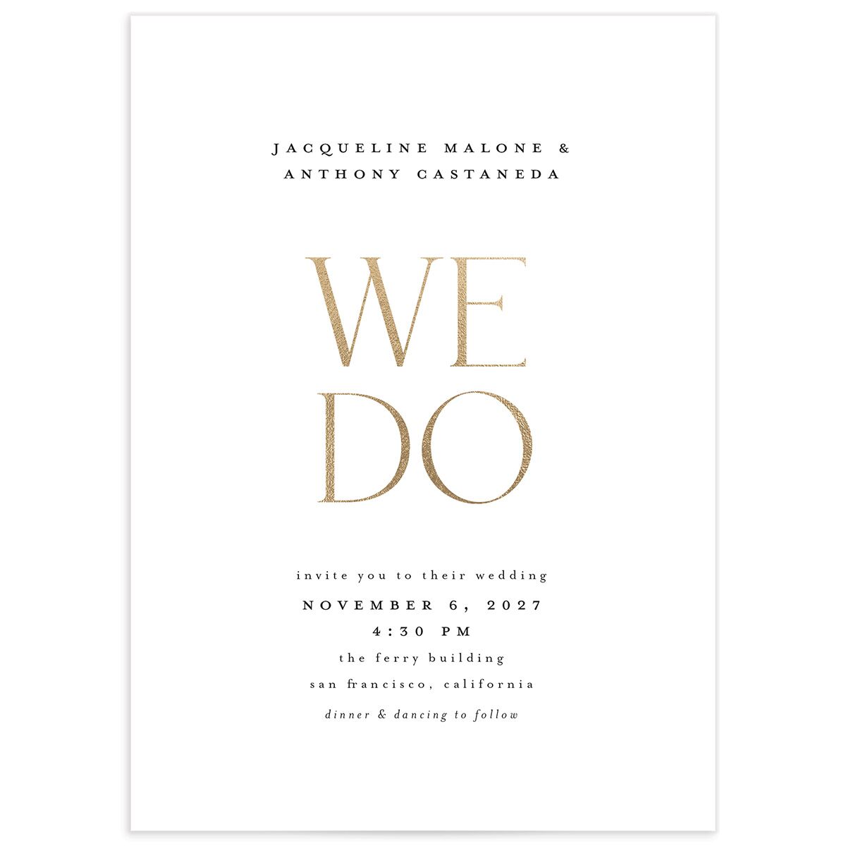 Elegant Nuptials Wedding Invitations