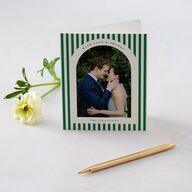 Classic Holiday Stripes Thank You Cards Jewel Green