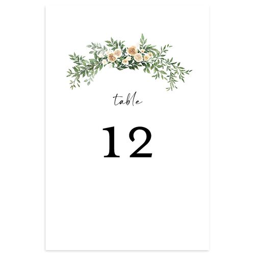 Floral Arc Table Numbers Mocha Signature