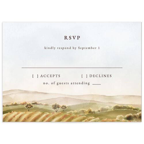 Romantic Vineyard Wedding Response Cards