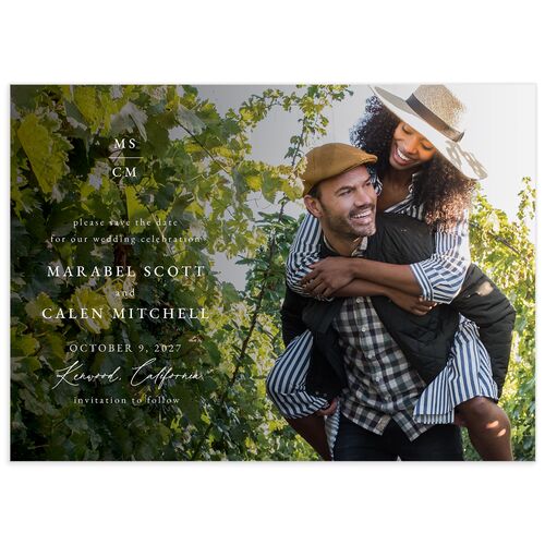 Romantic Vineyard Save the Date Cards - 